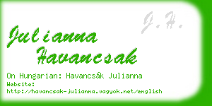 julianna havancsak business card