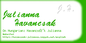 julianna havancsak business card